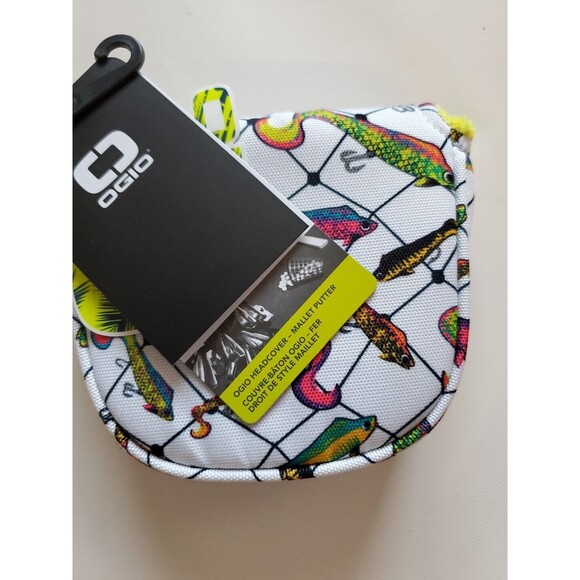 Mallet Putter Headcover "Fishing Lure'' Design. Magnetic Closing Lid New W Tags - Picture 6 of 8
